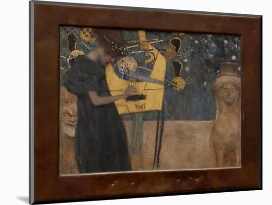 Music I, 1895 (Oil on Canvas)-Gustav Klimt-Mounted Giclee Print