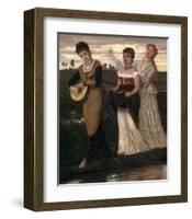 Music in the Fields-Arnold Bocklin-Framed Art Print