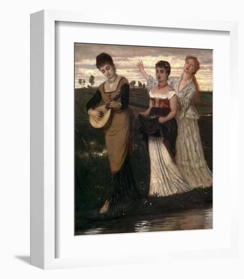 Music in the Fields-Arnold Bocklin-Framed Art Print