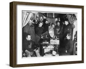 'Music in the Hut', Scott's South Pole expedition, 1911-Herbert Ponting-Framed Photographic Print