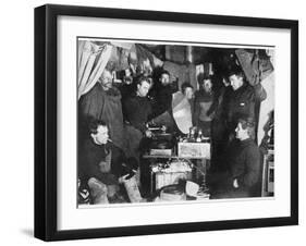'Music in the Hut', Scott's South Pole expedition, 1911-Herbert Ponting-Framed Photographic Print