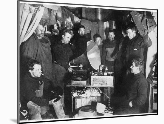 'Music in the Hut', Scott's South Pole expedition, 1911-Herbert Ponting-Mounted Photographic Print