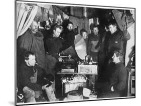 'Music in the Hut', Scott's South Pole expedition, 1911-Herbert Ponting-Mounted Photographic Print