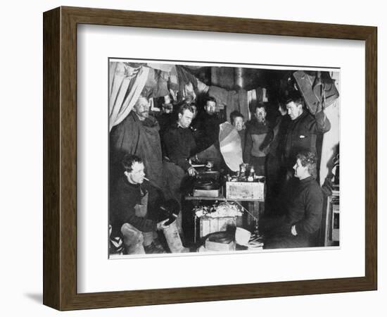 'Music in the Hut', Scott's South Pole expedition, 1911-Herbert Ponting-Framed Photographic Print