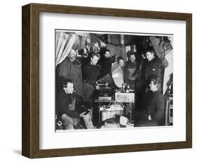 'Music in the Hut', Scott's South Pole expedition, 1911-Herbert Ponting-Framed Photographic Print