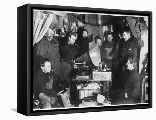 'Music in the Hut', Scott's South Pole expedition, 1911-Herbert Ponting-Framed Stretched Canvas