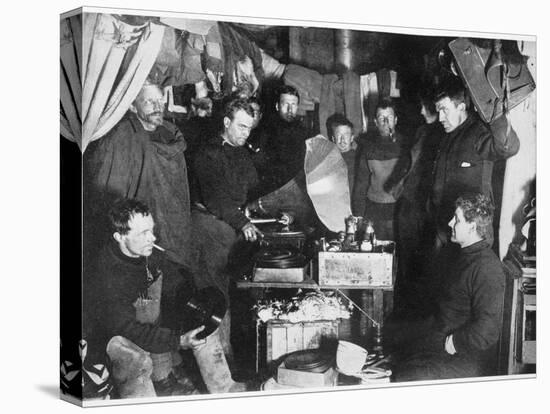 'Music in the Hut', Scott's South Pole expedition, 1911-Herbert Ponting-Stretched Canvas
