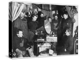 'Music in the Hut', Scott's South Pole expedition, 1911-Herbert Ponting-Stretched Canvas