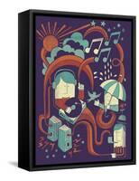 Music in the Rain-Dale Edwin Murray-Framed Stretched Canvas