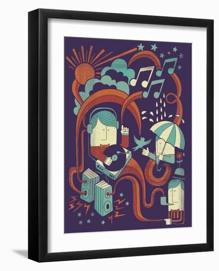 Music in the Rain-Dale Edwin Murray-Framed Giclee Print