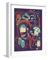 Music in the Rain-Dale Edwin Murray-Framed Giclee Print