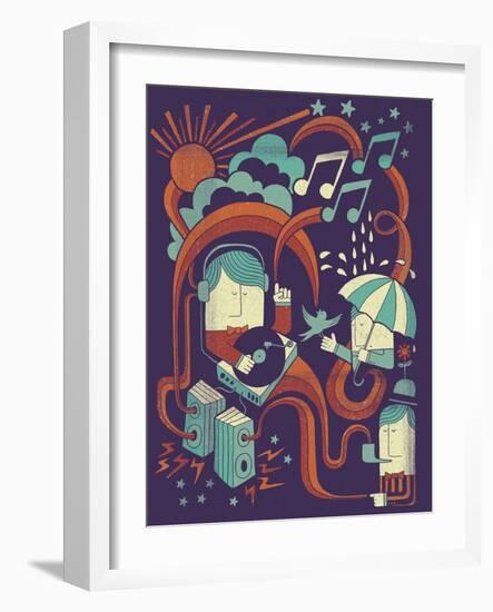 Music in the Rain-Dale Edwin Murray-Framed Giclee Print