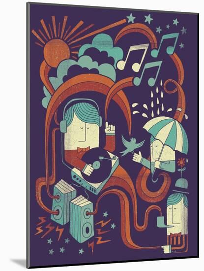 Music in the Rain-Dale Edwin Murray-Mounted Giclee Print