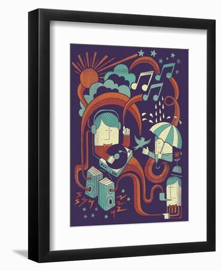 Music in the Rain-Dale Edwin Murray-Framed Premium Giclee Print