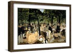 Music in the Tuileries Gardens, 1862-Edouard Manet-Framed Giclee Print