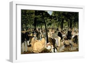 Music in the Tuileries Gardens, 1862-Edouard Manet-Framed Giclee Print