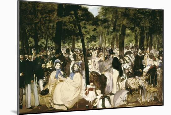 Music in the Tuileries Gardens-Edouard Manet-Mounted Art Print
