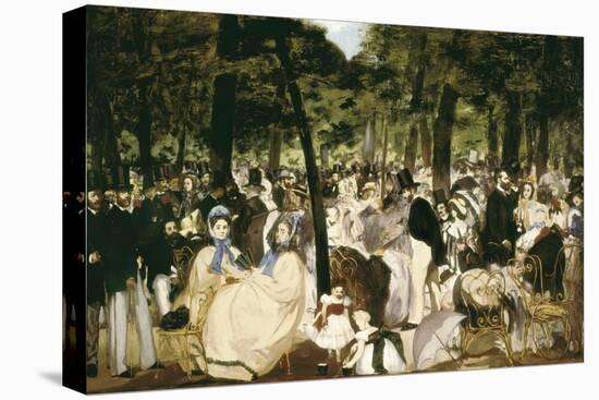 Music in the Tuileries Gardens-Edouard Manet-Stretched Canvas