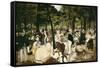 Music in the Tuileries Gardens-Edouard Manet-Framed Stretched Canvas