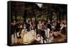 Music in Tuilerie Garden-Edouard Manet-Framed Stretched Canvas