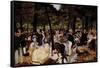 Music in Tuilerie Garden-Edouard Manet-Framed Stretched Canvas