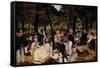 Music In Tuilerie Garden-Edouard Manet-Framed Stretched Canvas