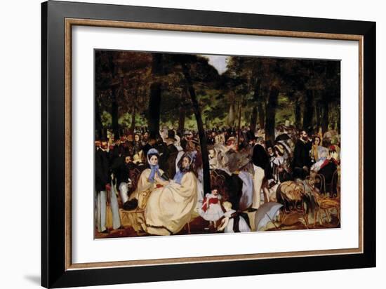 Music In Tuilerie Garden-Edouard Manet-Framed Art Print