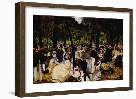 Music In Tuilerie Garden-Edouard Manet-Framed Art Print