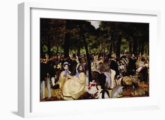 Music In Tuilerie Garden-Edouard Manet-Framed Premium Giclee Print