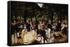 Music In Tuilerie Garden-Edouard Manet-Framed Stretched Canvas