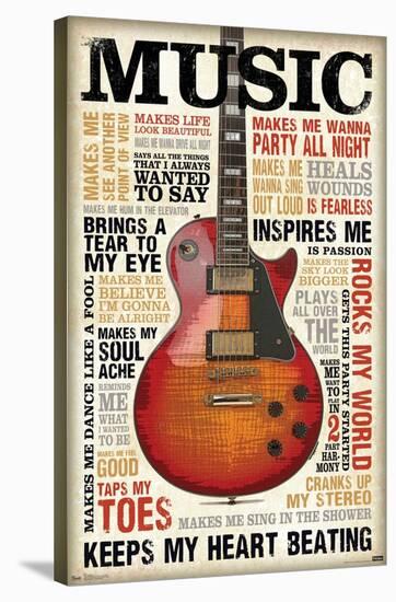 Music Inspires Me-Trends International-Stretched Canvas