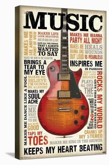 Music Inspires Me-Trends International-Stretched Canvas