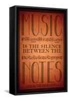 Music is the Silence Between the Notes-null-Framed Stretched Canvas