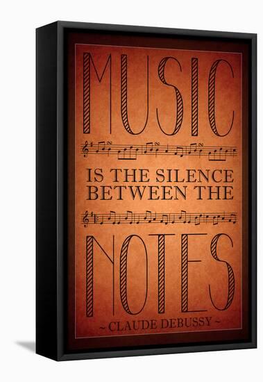 Music is the Silence Between the Notes-null-Framed Stretched Canvas