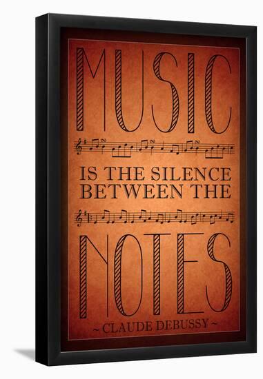 Music is the Silence Between the Notes-null-Framed Poster