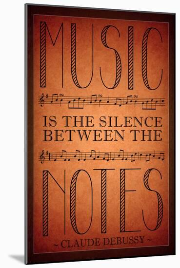Music is the Silence Between the Notes-null-Mounted Poster