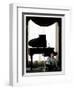 Music Legend Burt Bacharach Sitting at a Piano at the Berkeley Hotel, London-null-Framed Premium Photographic Print