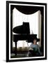 Music Legend Burt Bacharach Sitting at a Piano at the Berkeley Hotel, London-null-Framed Photographic Print