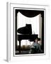Music Legend Burt Bacharach Sitting at a Piano at the Berkeley Hotel, London-null-Framed Premium Photographic Print