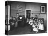 Music Lesson at a German School. One Teacher Plays the Piano-null-Stretched Canvas