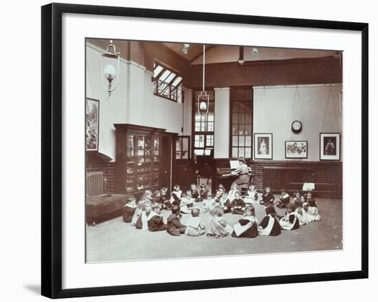 Music Lesson, Southfields Infants School, Wandsworth, London, 1906-null-Framed Photographic Print