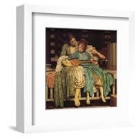 Music Lesson-Frederick Leighton-Framed Art Print