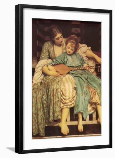 Music Lesson-Frederick Leighton-Framed Art Print