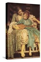 Music Lesson-Frederick Leighton-Stretched Canvas