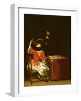 Music Lesson-Gerard ter Borch-Framed Giclee Print