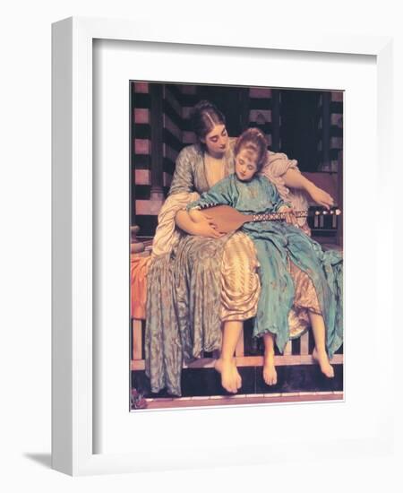 Music Lesson-unknown Leighton-Framed Art Print