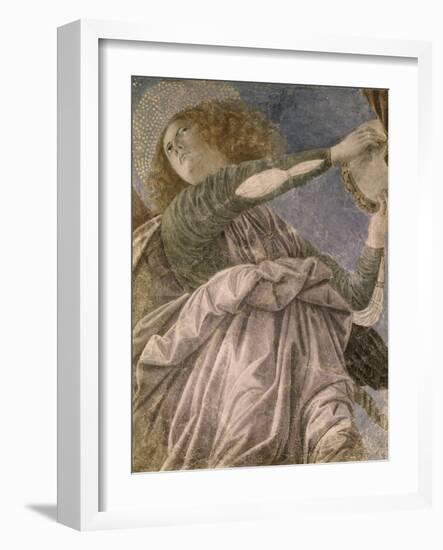 Music Making Angel with Tambourine-Melozzo da Forlí-Framed Giclee Print