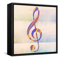 Music Note-Dan Meneely-Framed Stretched Canvas