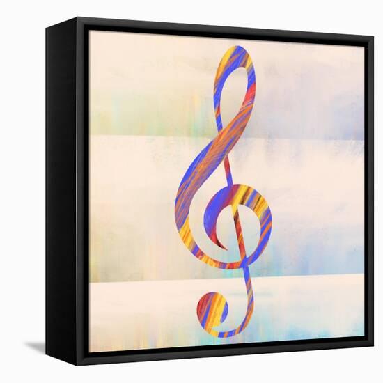 Music Note-Dan Meneely-Framed Stretched Canvas