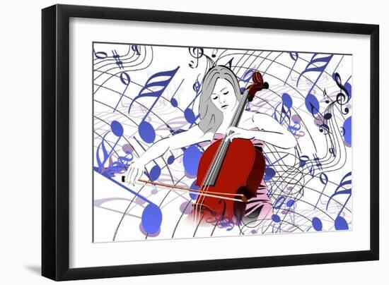 Music Notes-Ata Alishahi-Framed Giclee Print